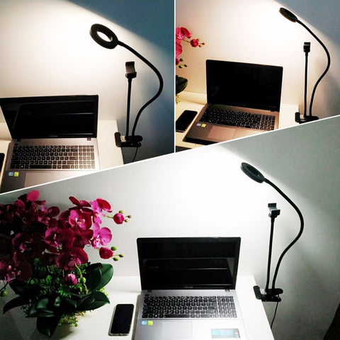 Selfie-Licht Halter mit Aufhelllicht