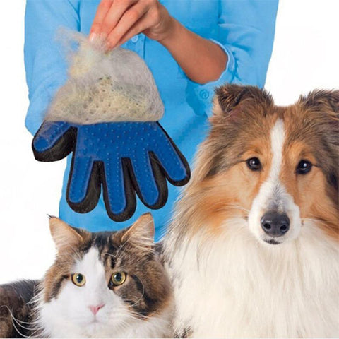 Profi Fellpflege-Handschuh für Pferde, Hunde und Katzen - 1 Paar