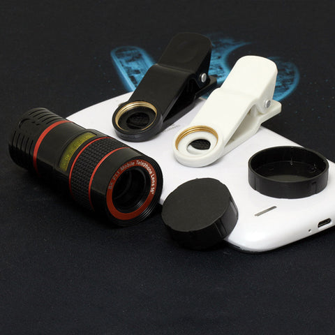 Universal 12X Clip-On Tele Teleskop Kamera Handy Zoom Objektiv