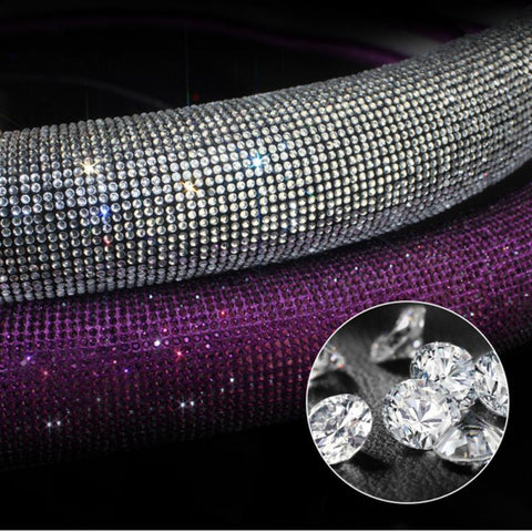 Crystal PU Leder Auto Lenkrad Abdeckung