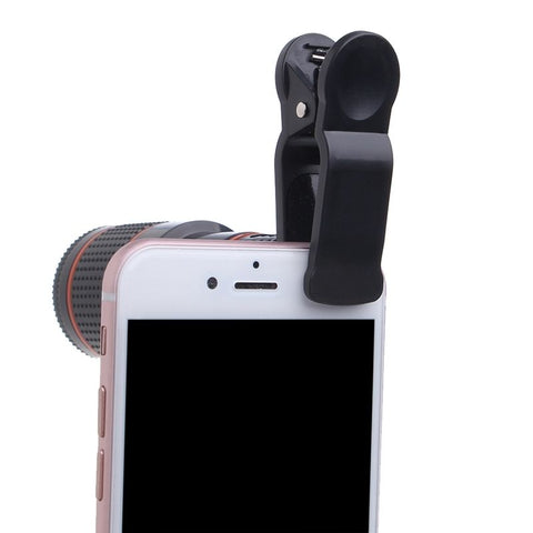 Universal 12X Clip-On Tele Teleskop Kamera Handy Zoom Objektiv