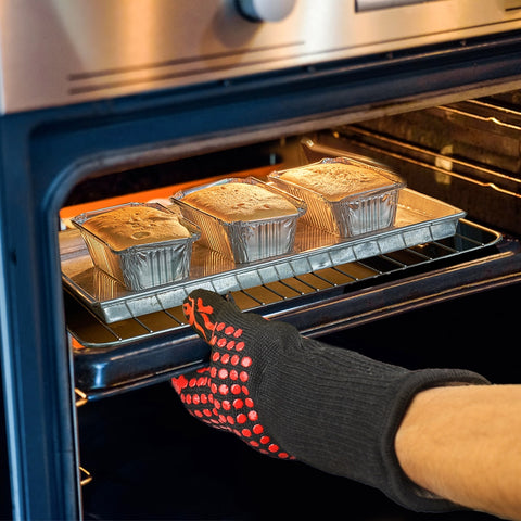 professionelle Grillhandschuhe hitzebeständige Handschuhe - 1 Paar
