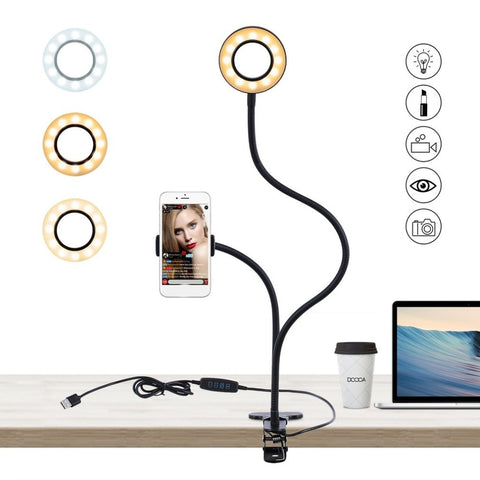 Selfie-Licht Halter mit Aufhelllicht