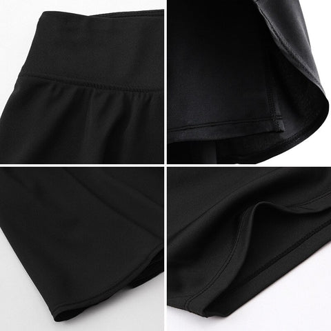 A-line elastische Taille Plissee Shorts Rock
